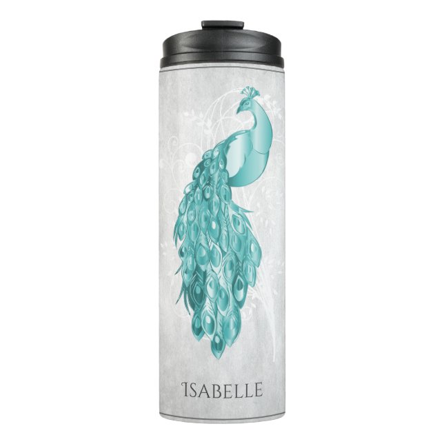 Garrafa Térmica Tumbler Térmico Personalizado para Peacock Elegant (Frente)