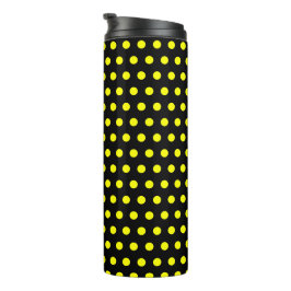 Garrafa Térmica Tumbler térmico preto chic com padrão de ponto ama