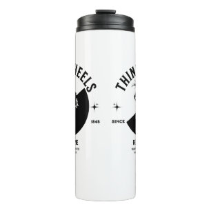 Garrafa Térmica Tumbler térmico preto e branco para ciclistas