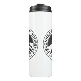 Garrafa Térmica Tumbler térmico preto e branco para hikers