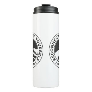 Garrafa Térmica Tumbler térmico preto e branco para hikers