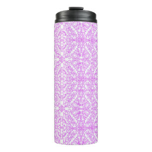 Garrafa Térmica Tumbler Térmico Rosa Sonho Macio padrão Mandala