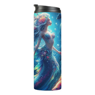 Garrafa Térmica Tumbler térmico - Sereia sob o mar