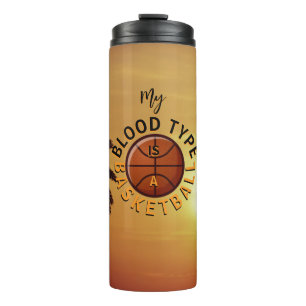 Garrafa Térmica Tumbler térmico tema esportes basquete