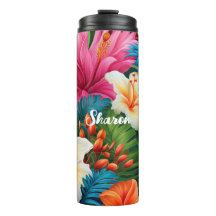 Tumbler térmico/tropicalflores