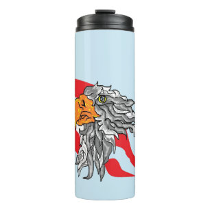 Garrafa Térmica Tumbler térmico:U.S.A /FLAG COM ÁGUA BALD