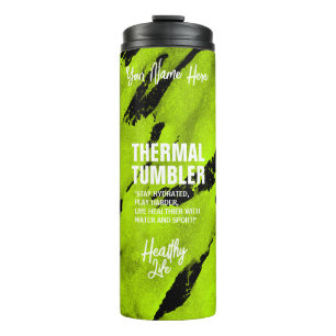 Garrafa Térmica Tumbler Térmico Verde Preto Bruto