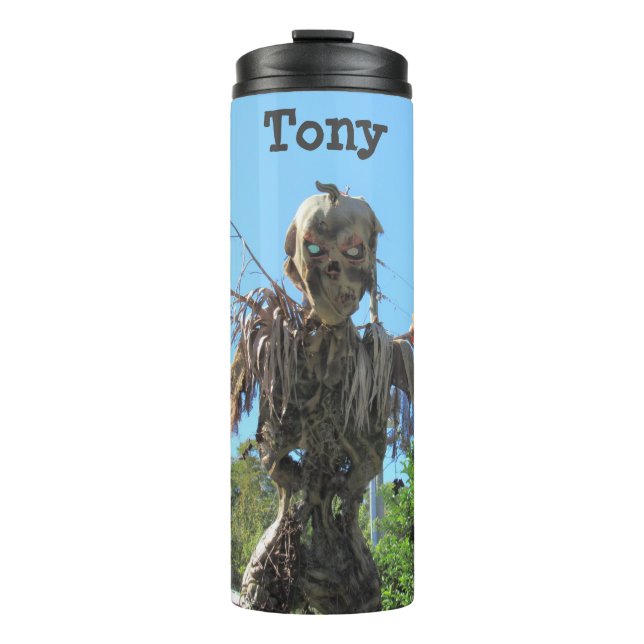 Garrafa Térmica Tumbler térmico Zombie assustado personalizado (Frente)