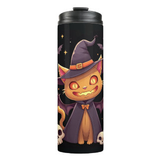 Garrafa Térmica Tumbler Tumbler Halloween Bruxy Cat