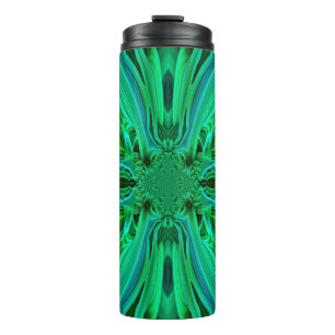 Garrafa Térmica Tumbler verde do Thermal da folha