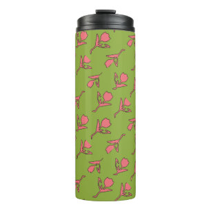 Garrafa Térmica Tumbler Verde e Rosa Calmos