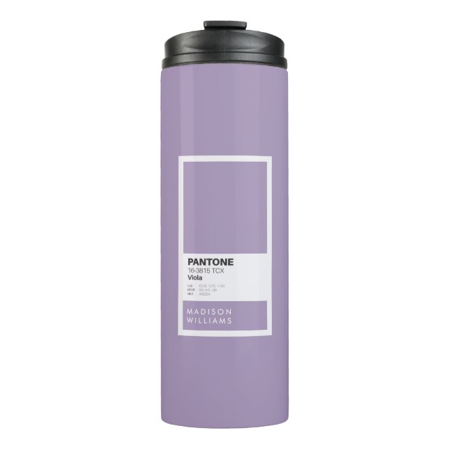 Garrafa Térmica Tumbler Viagem Violeta Moderno | Insulato minimali (Frente)