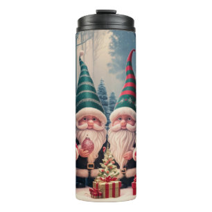 Garrafa Térmica Tumblr de Natal do Gnome do Papai Noel Personaliza