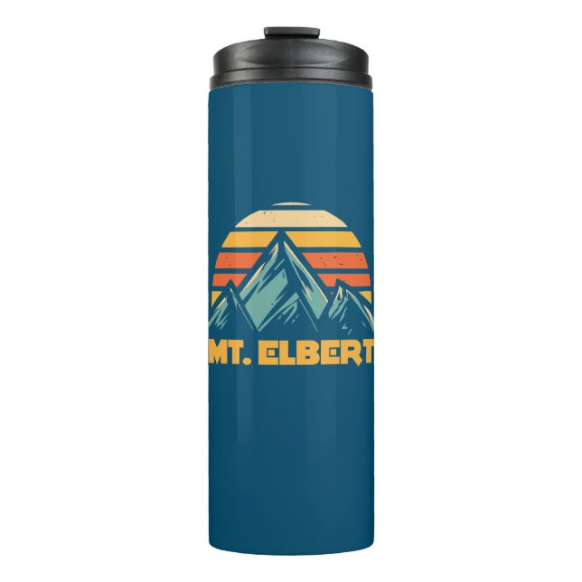 Garrafa Térmica Turquesa Retro Mt. Elbert Colorado (Frente)