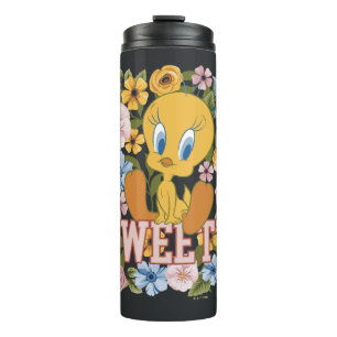 Garrafa Térmica TWEETY™ Gráfico de Bordado Floral