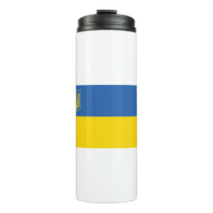 Garrafa Térmica Ucrânia-Bandeira com Trident