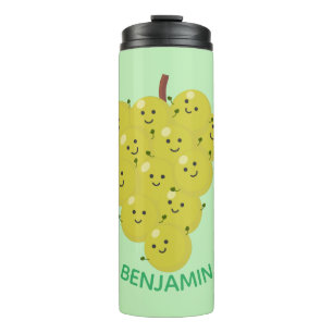 Garrafa Térmica Um belo cacho engraçado de desenho animado de uva