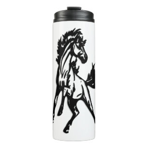Garrafa Térmica Um cavalo saltitante alegre na natureza