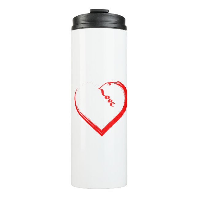 Garrafa Térmica Um Coração Adorável (Frente)