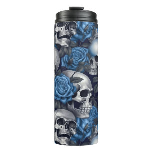 Garrafa Térmica Um design da série A Skull and Roses 12