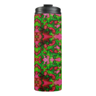 Garrafa Térmica Um estudo em rosa e verde