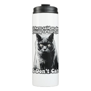 Garrafa Térmica Um meme engraçado de gato ranzinza para gatinhos e