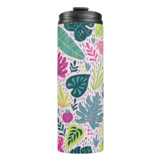 Garrafa Térmica Um padrão constante com floresta tropical selvagem