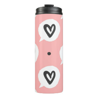 Garrafa Térmica Um padrão perfeito com corações.