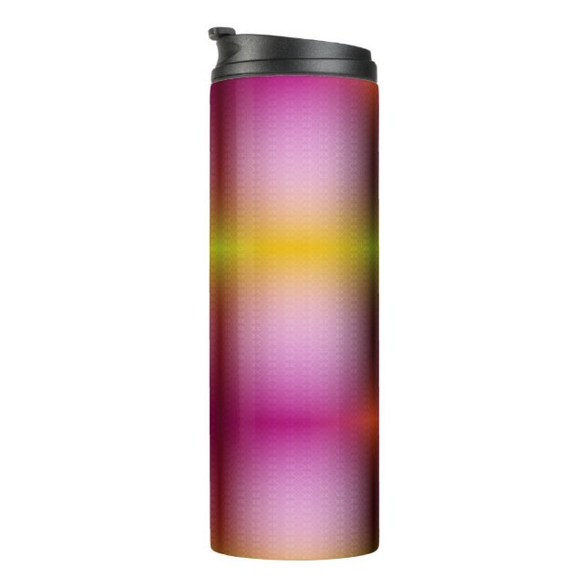 Garrafa Térmica Uma caneca de viagem com um design vibrante em gra (Rotação à direita)