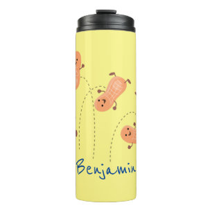 Garrafa Térmica Uma ilustração de desenho animado de amendoins d