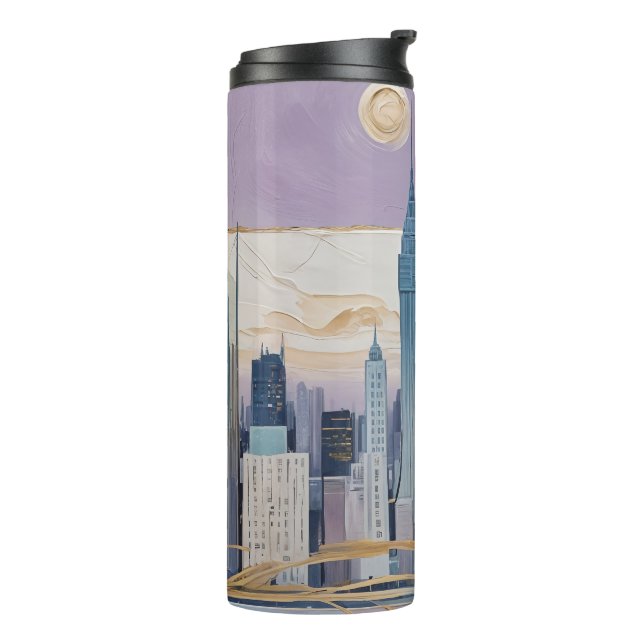 Garrafa Térmica Uma Paisagem Urbana Lunar (Giro à esquerda)