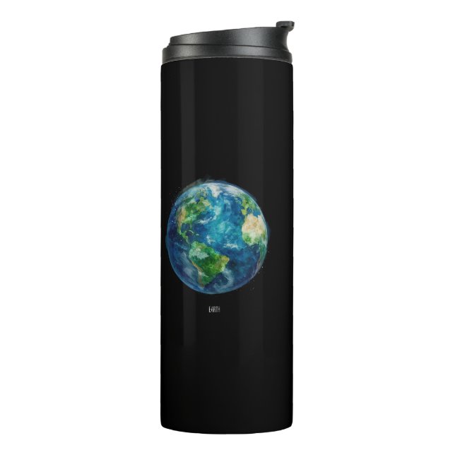 Garrafa Térmica Uma pintura da terra no espaço (Giro à esquerda)