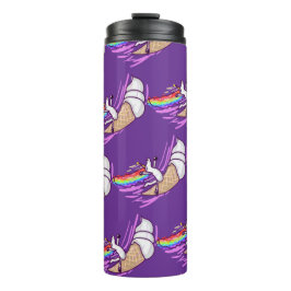 Garrafa Térmica Unicorn Rainbow Riding Ice Cream Cone