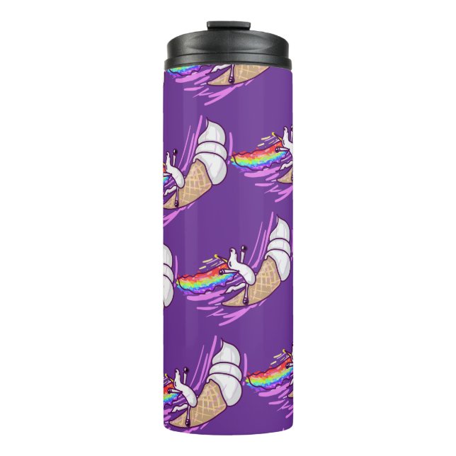 Garrafa Térmica Unicorn Rainbow Riding Ice Cream Cone (Frente)