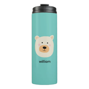 Garrafa Térmica Urso branco-branco