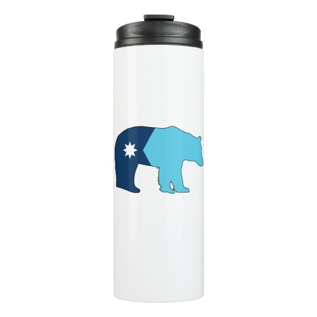 Garrafa Térmica Urso da Bandeira de Minnesota (Frente)