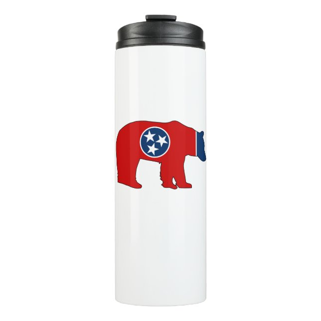 Garrafa Térmica Urso da Bandeira do Tennessee (Frente)