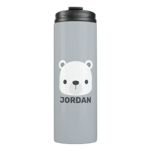 Garrafa Térmica Urso Polar Bonito com Nome Personalizado
