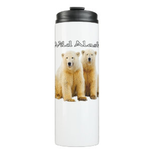 Garrafa Térmica Urso Polar da Vida Selvagem do Alasca Tumbler Térm