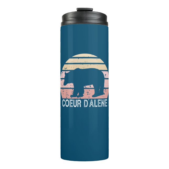 Garrafa Térmica Urso Retro Coeur d'Alene Idaho (Frente)