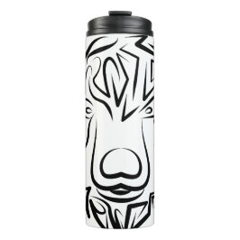Garrafa Térmica Urso Tribal Negro e Branco