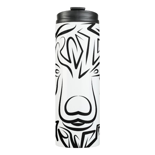 Garrafa Térmica Urso Tribal Negro e Branco (Frente)