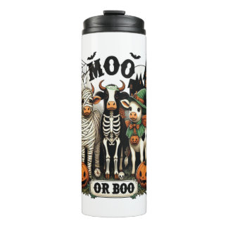 Garrafa Térmica Vaca de Moo ou Boo Halloween