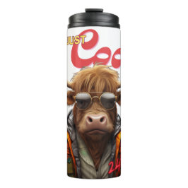 Garrafa Térmica Vaca Highlander "Estou Legal" 24 horas por dia, 7