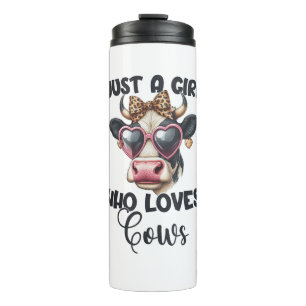 Garrafa Térmica Vaca Vaca Apenas Uma Menina Que Ama Vacas _1