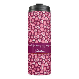 Garrafa Térmica Valentine’s Day Love Hearts. Sweet and Glossy Hea