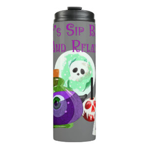 Garrafa Térmica Vamos Retomar E Relaxar - Poções De Halloween