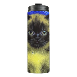 Garrafa Térmica Van Gogh Starry Night Siamese Cat