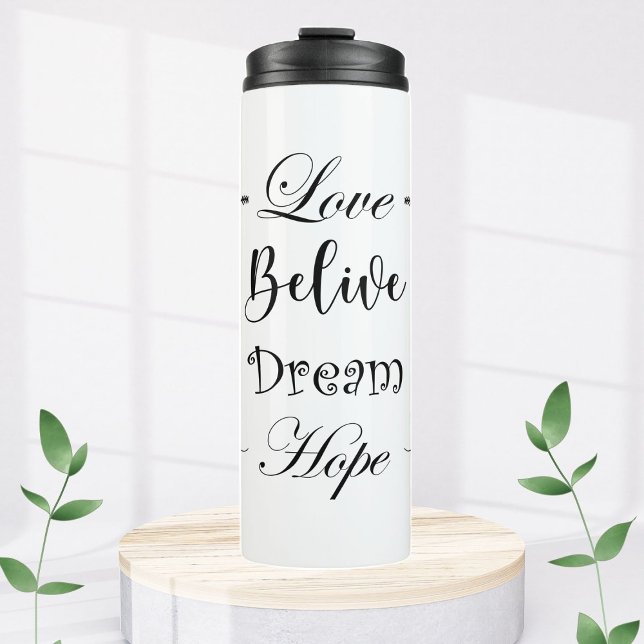 Garrafa Térmica Vaso térmico con frase motivacion amor  (Termo motivacional para tus bebidas)