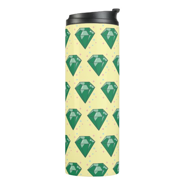 Garrafa Térmica Vaso térmico esmeraldas verdes (Giro à esquerda)